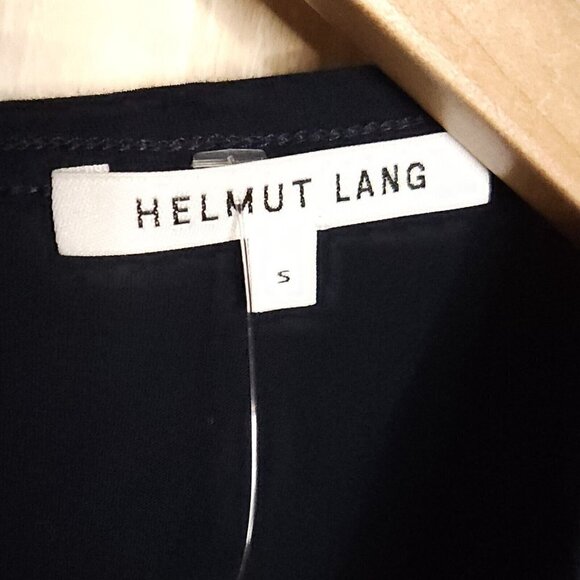 Helmut Lang Cashmere Blend Navy Blue Back Tie Knit Top Small - Picture 5 of 6